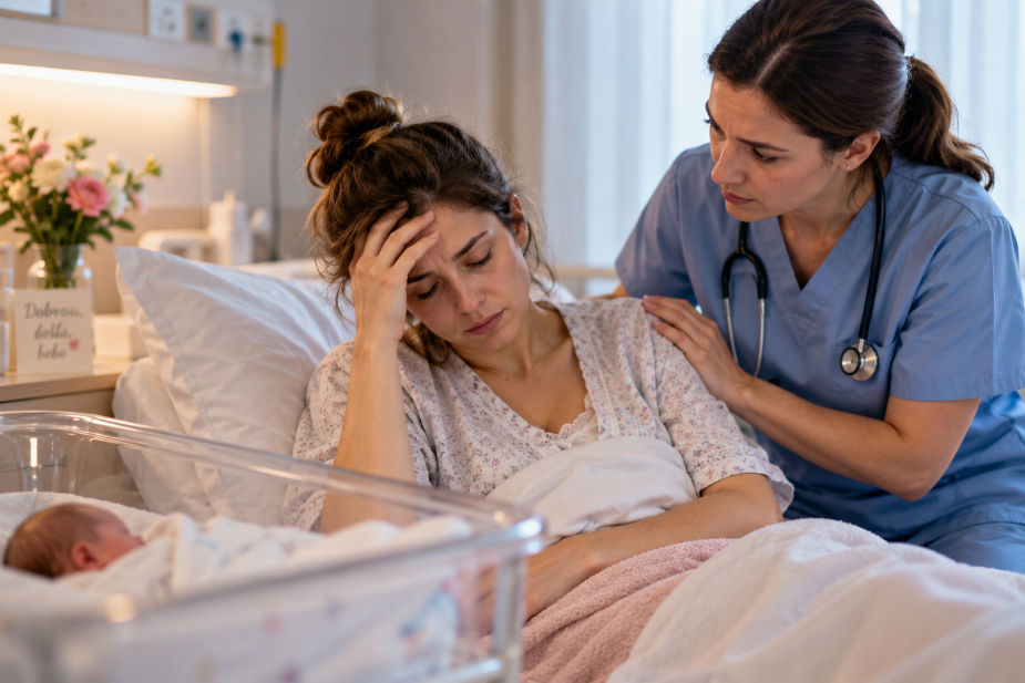 Porodilja sa bebom, partnerom i medicinskom sestrom zbog pogoršanja stanja